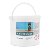 FHS24 Chlor Granulat 5kg schnelllöslich Chlorgranulat Desinfektion Chlorung Pool Wasserpflege Poolpflege - 1