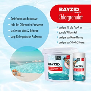 Höfer Chemie 2 x 5 kg (10 kg) Chlor Granulat BAYZID ® wirkt schnell und zuverlässig für Pool und Schwimmbad - 4