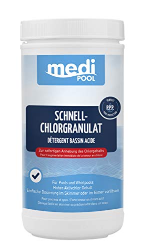 POWERHAUS24 Chlorgranulat organisch - 1KG - schnell löslich - Aktivchlor Mind. 56% Pflegefibel - 1